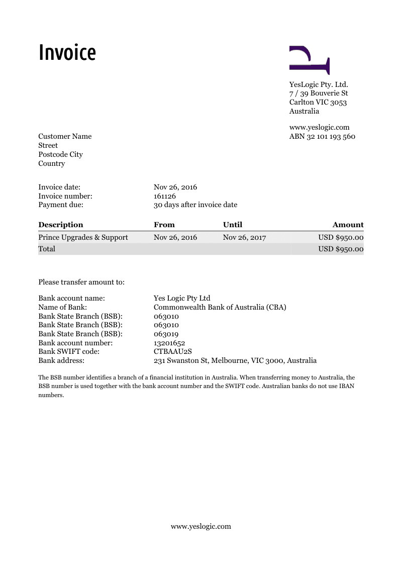 sample-invoice.pdf sample PDF preview